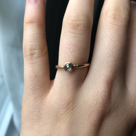 💎 18k Rose Gold Raw Diamond Ring - Picture 5 of 8